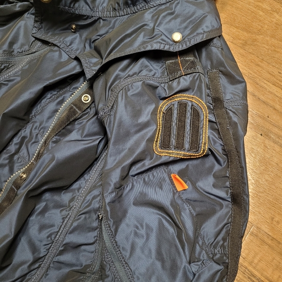 Retail $640.00 P.J.S. Parajumpers Women's Blue Hooded Parka Jacket Size M - Picture 6 of 12